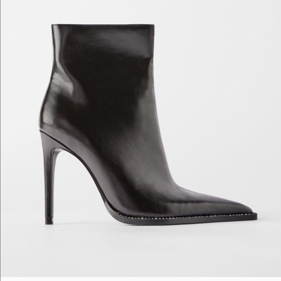 Zara Shoes - NEW!! Zara Rhinestone Tipped Ankle Booties